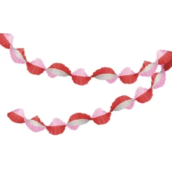 Meri Meri Crepe Paper with Ruffles, Pink and Red - 3 Meters