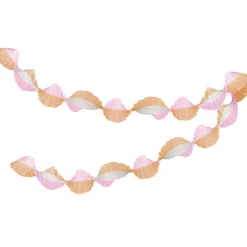 Meri Meri Crepe Paper with Ruffles, Pink and Peach - 3m