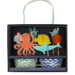 Meri Meri Cupcake Set, Octopus and Shark