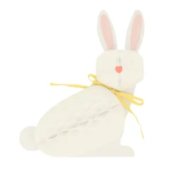Meri Meri Easter, Honeycomb Decorations – Pom Pom Bunnies – 6 Pack