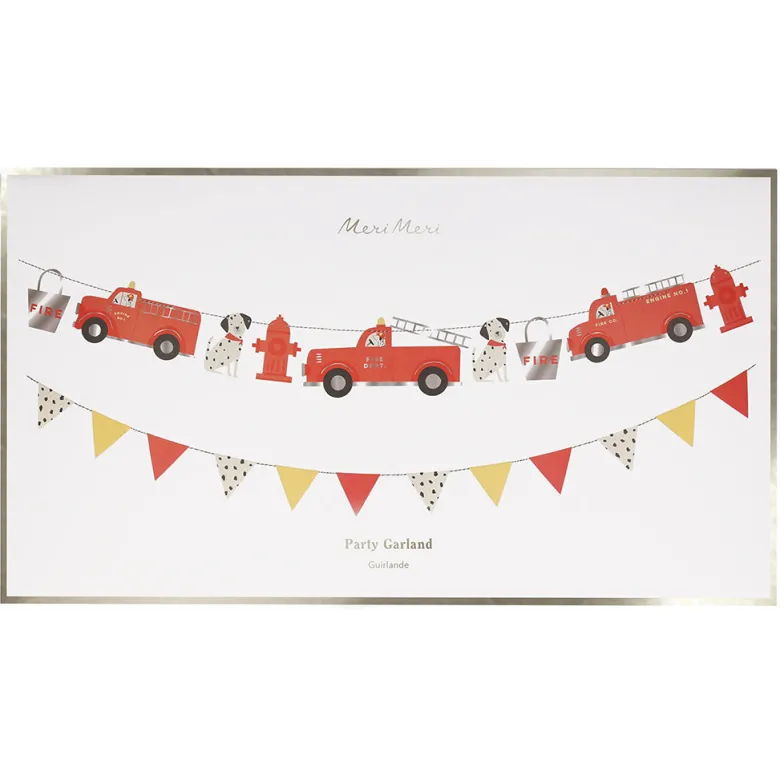 Meri Meri Garland, Fire Engine - 1.8 meters