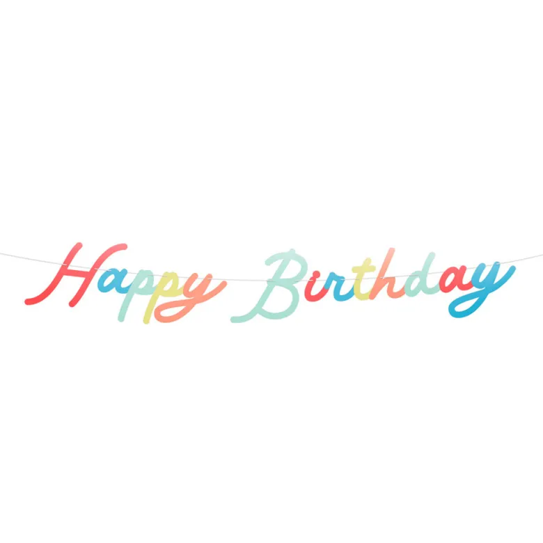Meri Meri Garland, Happy Birthday, Bright Colors - 2.7 Meters