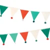 Meri Meri Garland, Pom-pom Flags - 1.8m