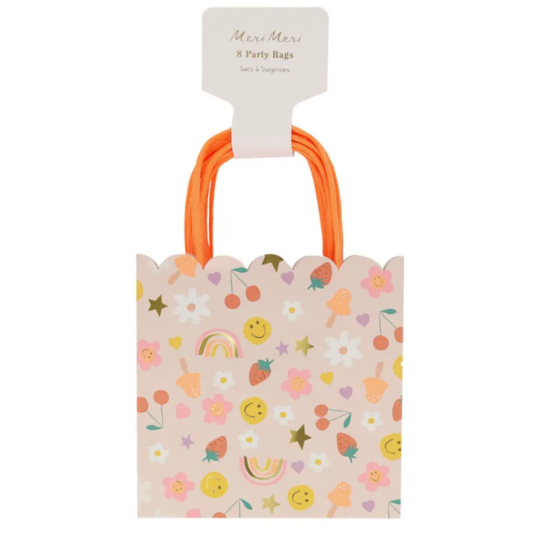 Meri Meri Gift Bags, Happy Face Icons – Set of 8