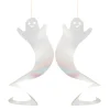Meri Meri Halloween Decorations, Spinning Ghost - Set of 10