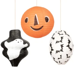 Meri Meri Halloween rice paper lanterns, set of 3 – NO LIGHT SOURCE INCLUDED