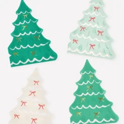 Meri Meri Napkins, Christmas Tree with Bow - Set of 16