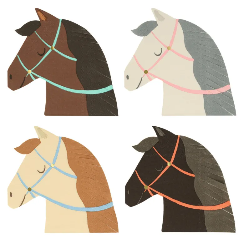 Meri Meri Napkins, Horse, Size S – Set of 16