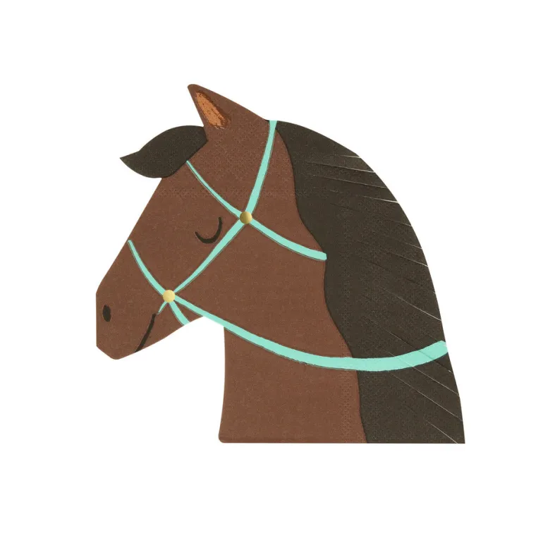 Meri Meri Napkins, Horse, Size S – Set of 16