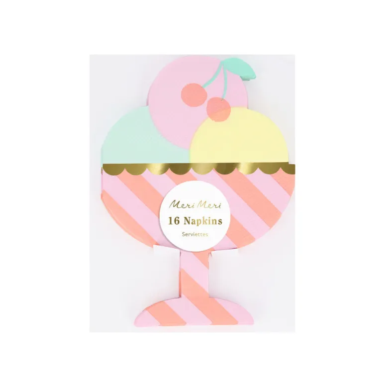 Meri Meri Napkins, Ice Cream – Pack of 16