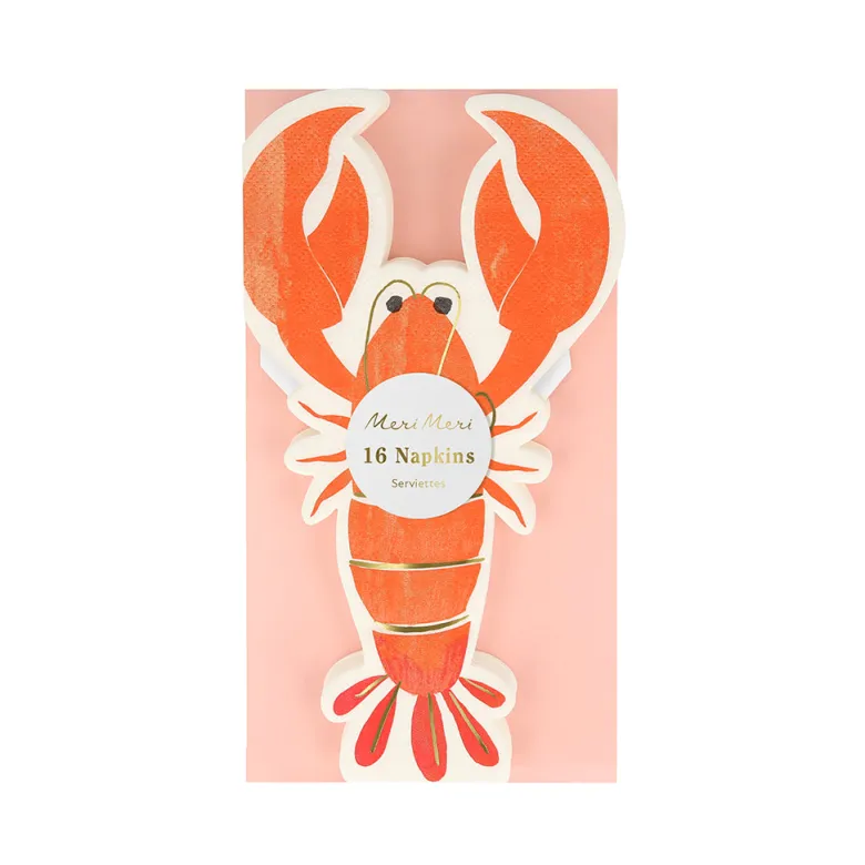 Meri Meri Napkins, Lobster – Pack of 16