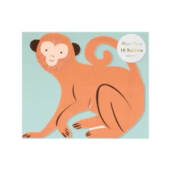 Meri Meri Napkins, Monkey - Set of 16 Pieces
