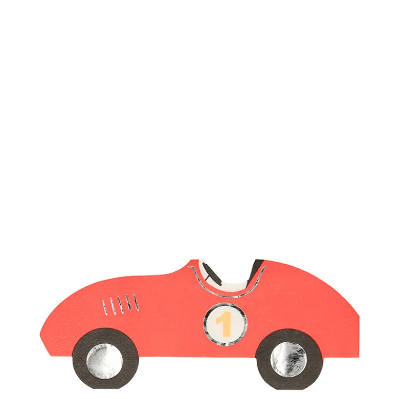 Meri Meri Napkins, Race Car - Pack of 16
