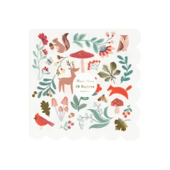 Meri Meri Napkins Size L, Winter Woodland - 16 pcs.