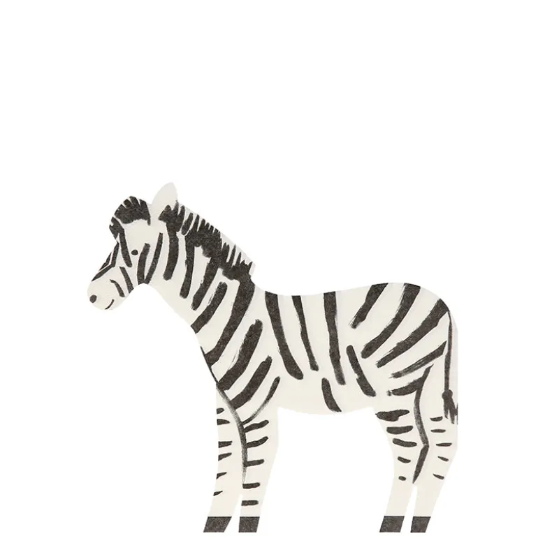 Meri Meri Napkins Size S, Zebra - Pack of 20
