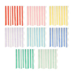 Meri Meri Napkins, Size S, Mixed Stripe - 16 Pieces