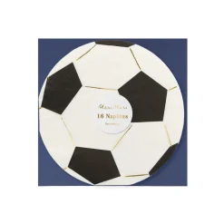 Meri Meri Napkins, Size S, Soccer Design – Set of 16