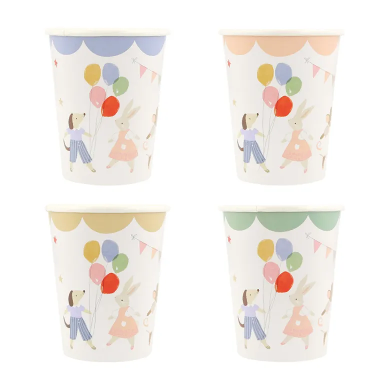 Meri Meri Paper Cups, Animal Friends – Pack of 8