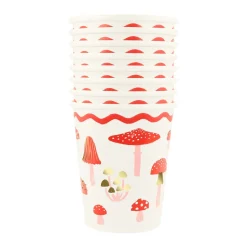 Meri Meri Paper Cups, Merry Mushroom - Set of 8.