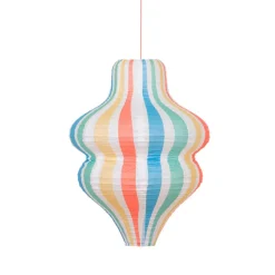 Meri Meri Paper Lanterns in Rice Paper, Stars and Stripes, Set of 3 - NO LIGHT SOURCE INCLUDED