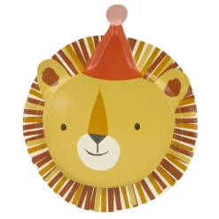 Meri Meri Paper Plates, Animal Parade, Die-Cut - Set of 8