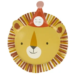Meri Meri Paper Plates, Animal Parade, Die-Cut - Set of 8