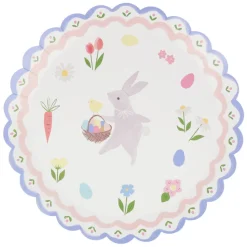 Meri Meri Paper Plates, Easter, Size L, Easter Bunny - Set of 8