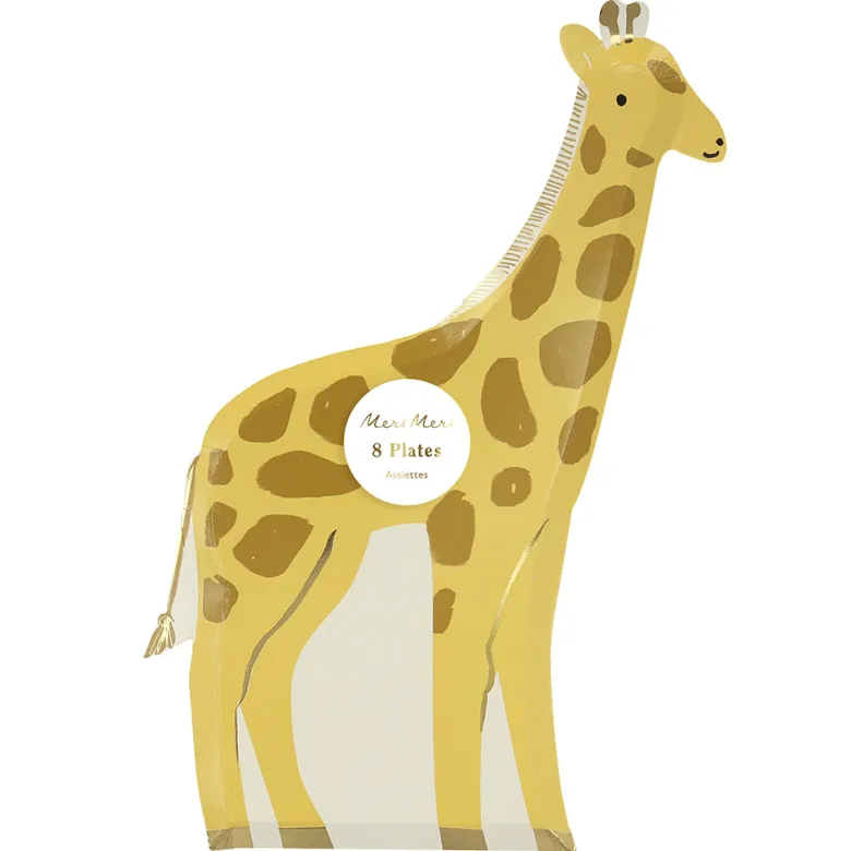 Meri Meri Paper Plates, Giraffe - Set of 8