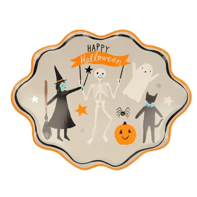 Meri Meri Paper Plates, Halloween - Happy Halloween