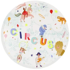 Meri Meri Paper Plates, Large, Circus – Set of 8