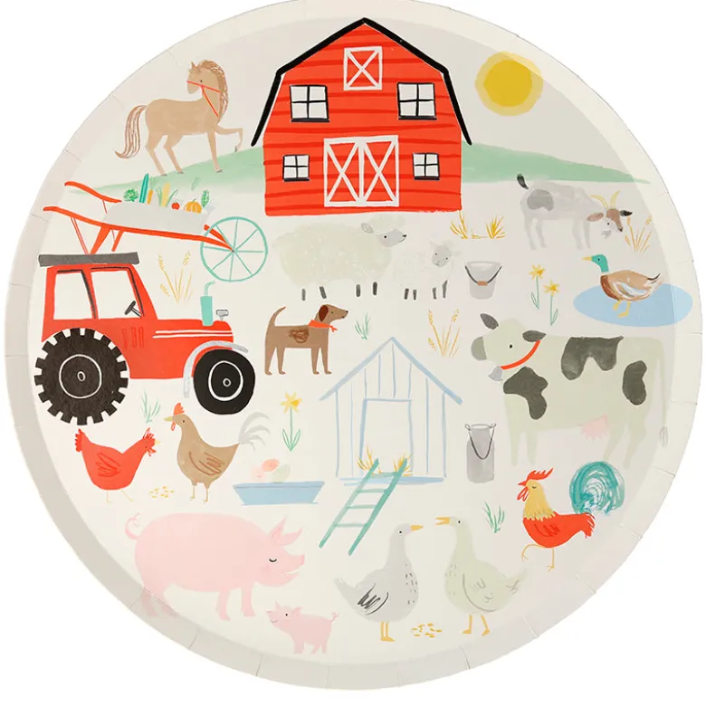Meri Meri Paper Plates, On the Farm - Set of 8