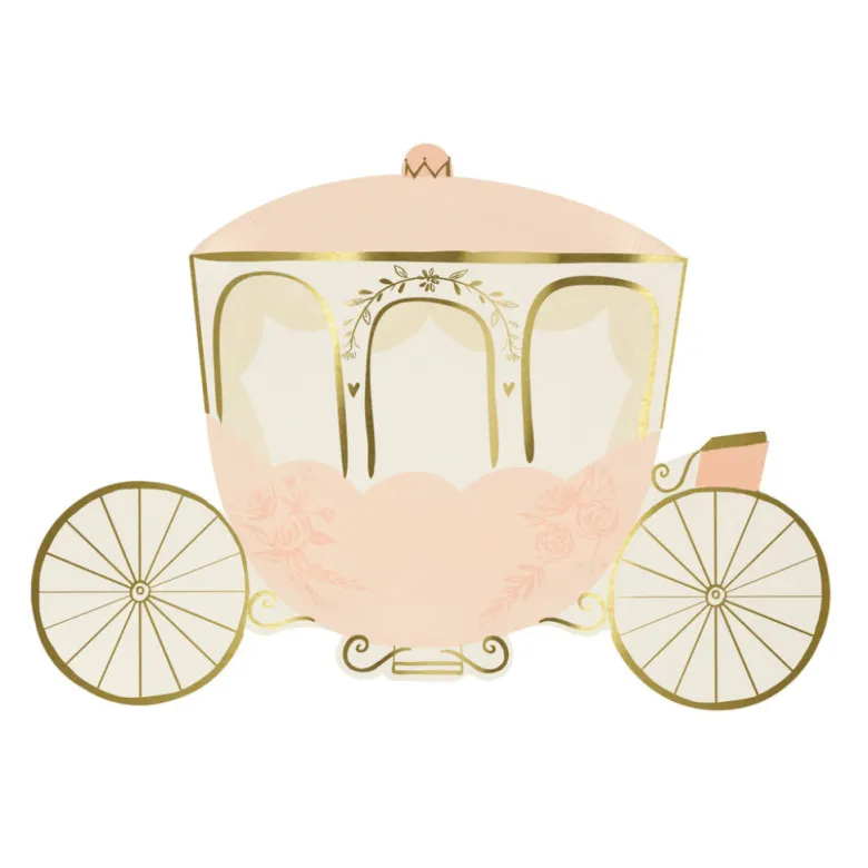 Meri Meri Paper Plates, Princess Carriage - Set of 8