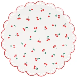 Meri Meri Paper Plates, Size L, Cherry - Pack of 8
