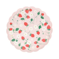 Meri Meri Paper Plates, Size S, Strawberry - Set of 8
