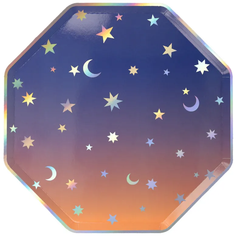 Meri Meri Paper Plates, Size L, Making Magic Star - Pack of 8