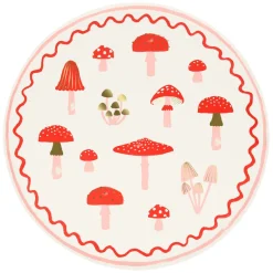 Meri Meri Paper Plates Size L, Merry Mushroom - Pack of 8