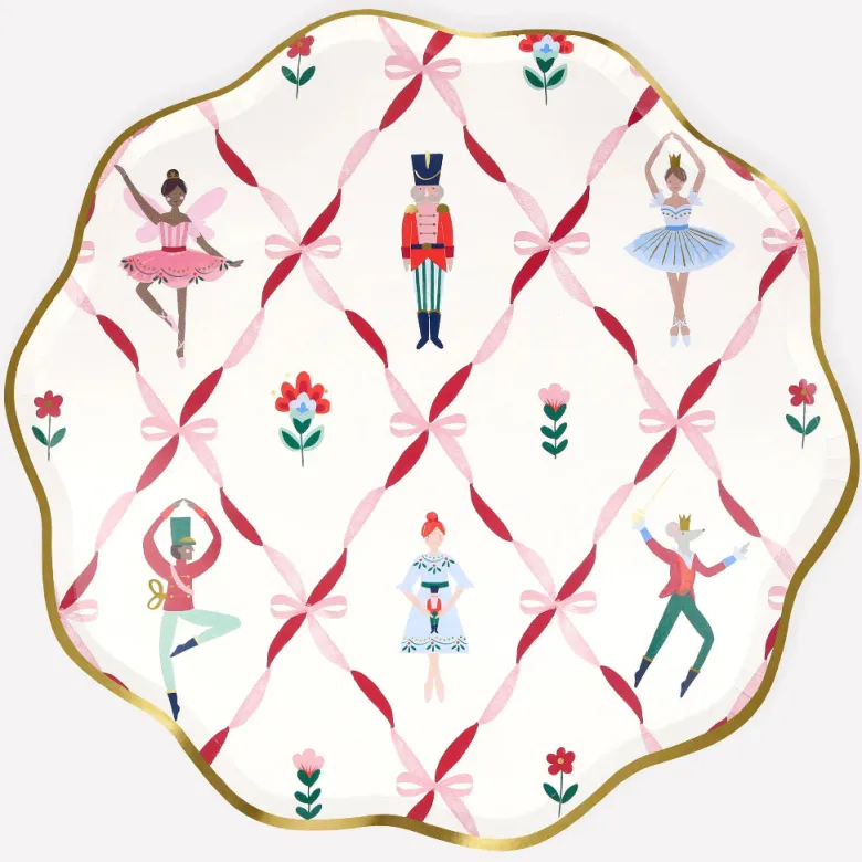 Meri Meri Paper Plates Size L, Nutcracker Ballet - Set of 8