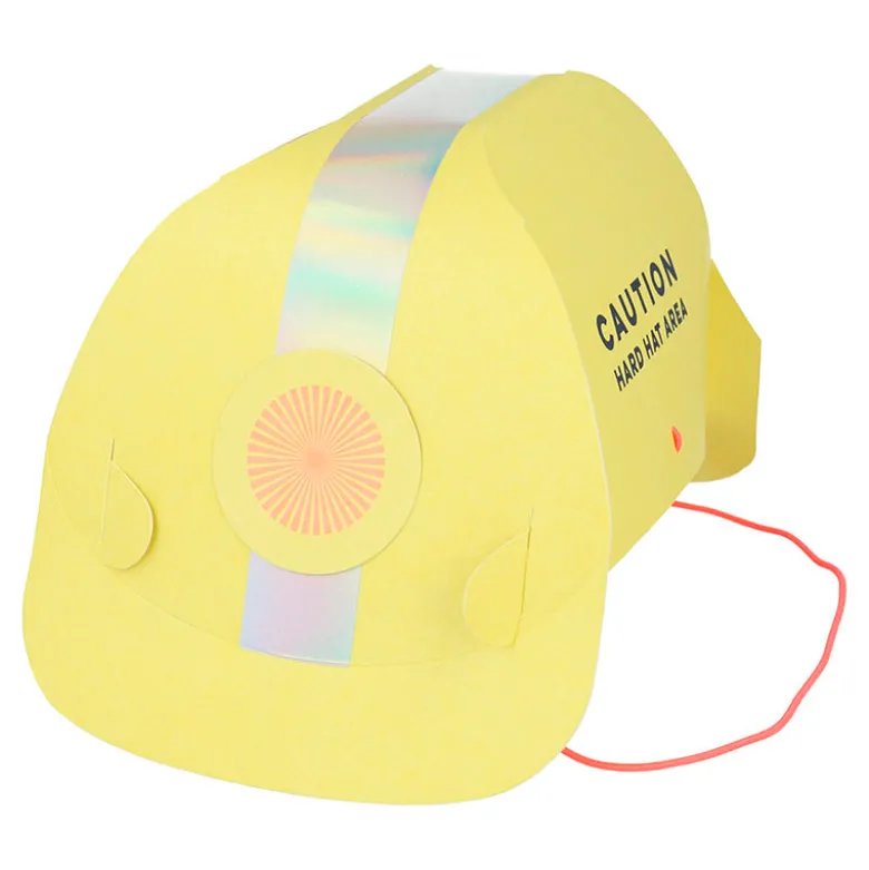 Meri Meri Party Hats, Construction Safety Helmets – Set of 8