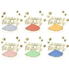 Meri Meri Party Hats, Happy Birthday & Foil Star Party Hats - Set of 6