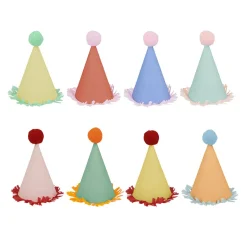 Meri Meri Party Hats, Mini Party Hats - Set of 8