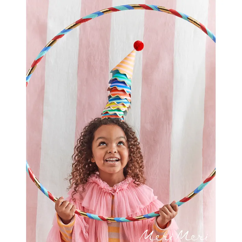 Meri Meri Party Hats, Stripe Design - Set of 8