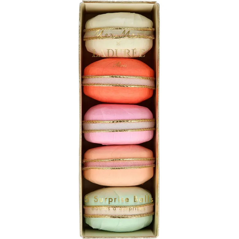 Meri Meri Table Decorations, Ladurée Paris, Surprise Macarons - Set of 5