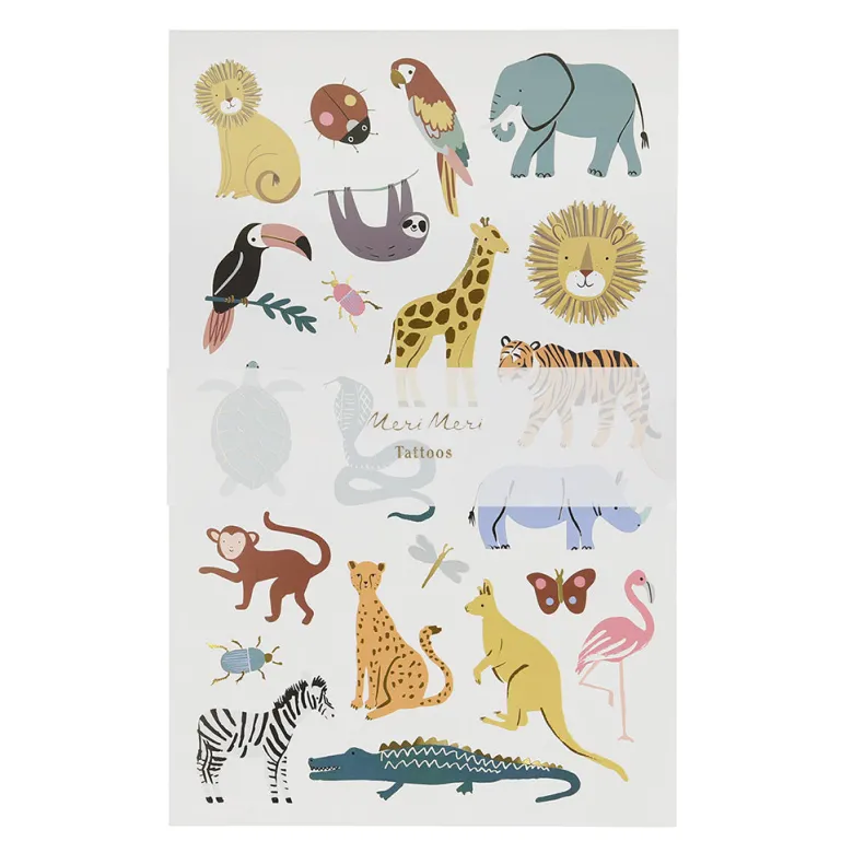 Meri Meri Tattoos, Wild Animals
