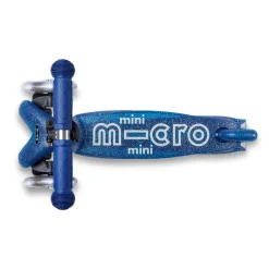 Micro Kick Scooter, Mini Deluxe Galaxy Glitter LED - Navy Blue