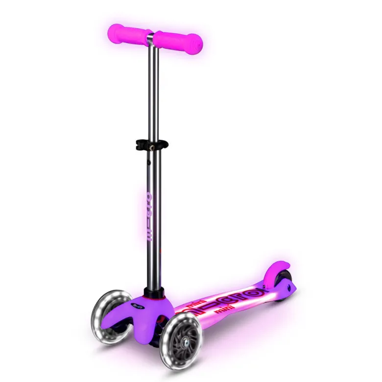 Micro Scooter, Mini Deluxe Glow LED Plus – Frosty Pink
