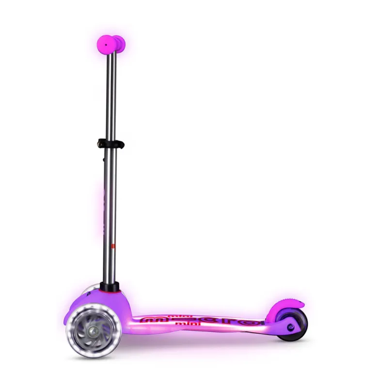Micro Scooter, Mini Deluxe Glow LED Plus – Frosty Pink