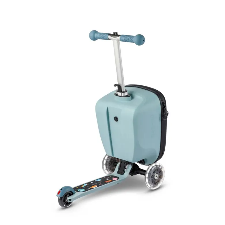 Micro Suitcase and Scooter in One - Junior Patch & Play - Frosty Blue
