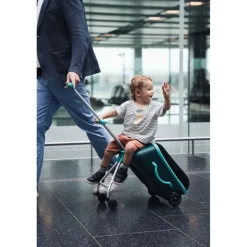 Micro Trolley Eazy Ride-On, Suitcase Kids Can Ride On - Forest Green