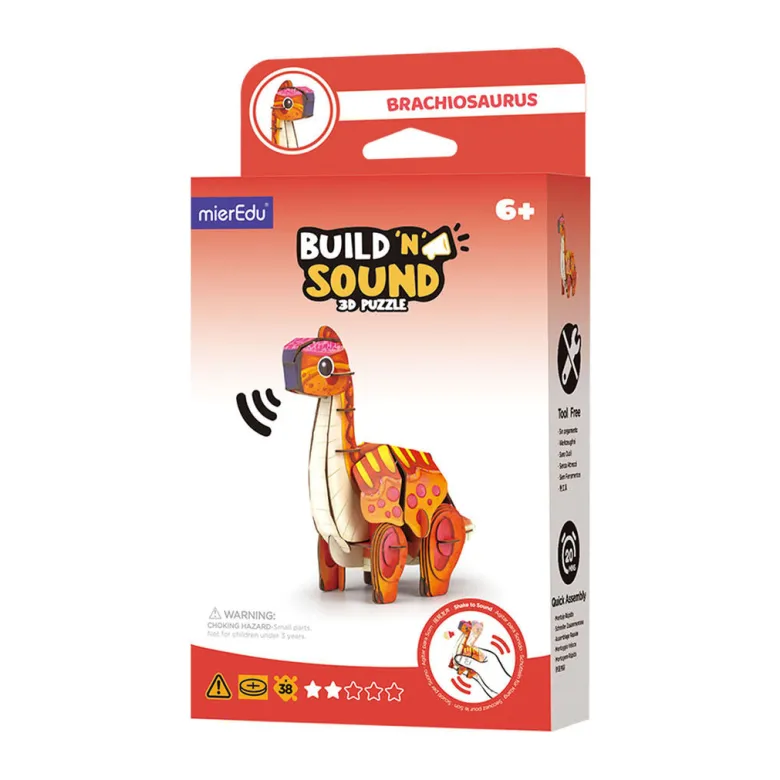 mierEdu 3D Puzzle with Sound, Brachiosaurus