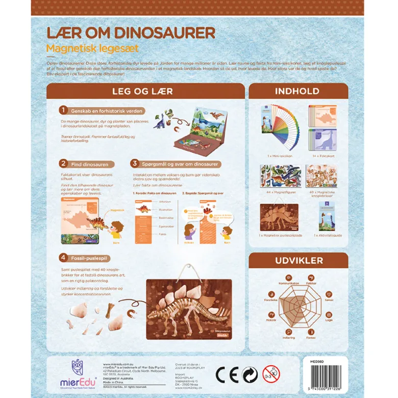 mierEdu Magnetic Playset – Learn About Dinosaurs